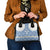 Malta Shoulder Handbag with Blue White Tile Design and Maltese Cross Pattern - Wonder Print Shop