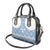 Malta Shoulder Handbag with Blue White Tile Design and Maltese Cross Pattern - Wonder Print Shop