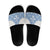 Malta Slide Sandals with Blue White Tile Design and Maltese Cross Pattern - Wonder Print Shop