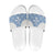 Malta Slide Sandals with Blue White Tile Design and Maltese Cross Pattern - Wonder Print Shop