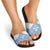 Malta Slide Sandals with Blue White Tile Design and Maltese Cross Pattern - Wonder Print Shop