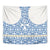 Malta Tapestry with Blue White Tile Design and Maltese Cross Pattern - Wonder Print Shop