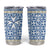 Malta Tumbler Cup with Blue White Tile Design and Maltese Cross Pattern - Wonder Print Shop