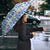Malta Umbrella with Blue White Tile Design and Maltese Cross Pattern - Wonder Print Shop