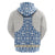Malta Zip Hoodie with Blue White Tile Design and Maltese Cross Pattern - Wonder Print Shop