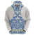 Malta Zip Hoodie with Blue White Tile Design and Maltese Cross Pattern - Wonder Print Shop