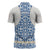Malta Zipper Polo Shirt with Blue White Tile Design and Maltese Cross Pattern - Wonder Print Shop