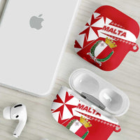 Malta AirPods Case with Red White Starburst Design - Wonder Print Shop
