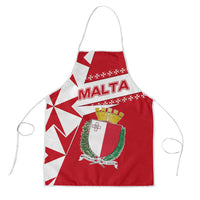 Malta Apron with Red White Starburst Design - Wonder Print Shop