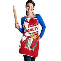 Malta Apron with Red White Starburst Design - Wonder Print Shop