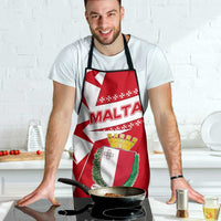 Malta Apron with Red White Starburst Design - Wonder Print Shop