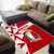 Malta Area Rug with Red White Starburst Design - Wonder Print Shop
