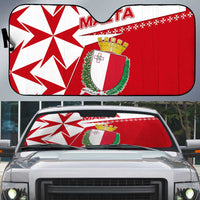 Malta Auto Sun Shade with Red White Starburst Design - Wonder Print Shop