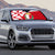 Malta Auto Sun Shade with Red White Starburst Design - Wonder Print Shop