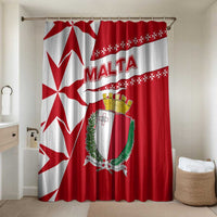 Malta Bathroom Set with Red White Starburst Design - Wonder Print Shop