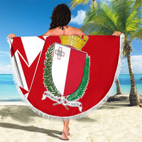 Malta Beach Blanket with Red White Starburst Design - Wonder Print Shop