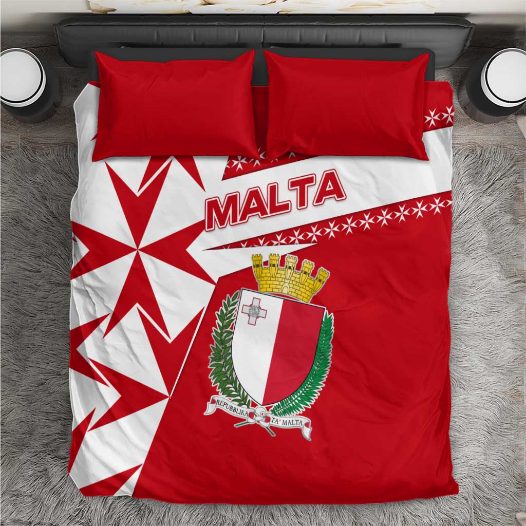 Malta Bedding Set with Red White Starburst Design - Wonder Print Shop