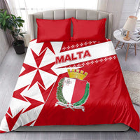 Malta Bedding Set with Red White Starburst Design - Wonder Print Shop