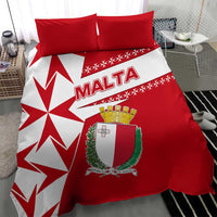 Malta Bedding Set with Red White Starburst Design - Wonder Print Shop