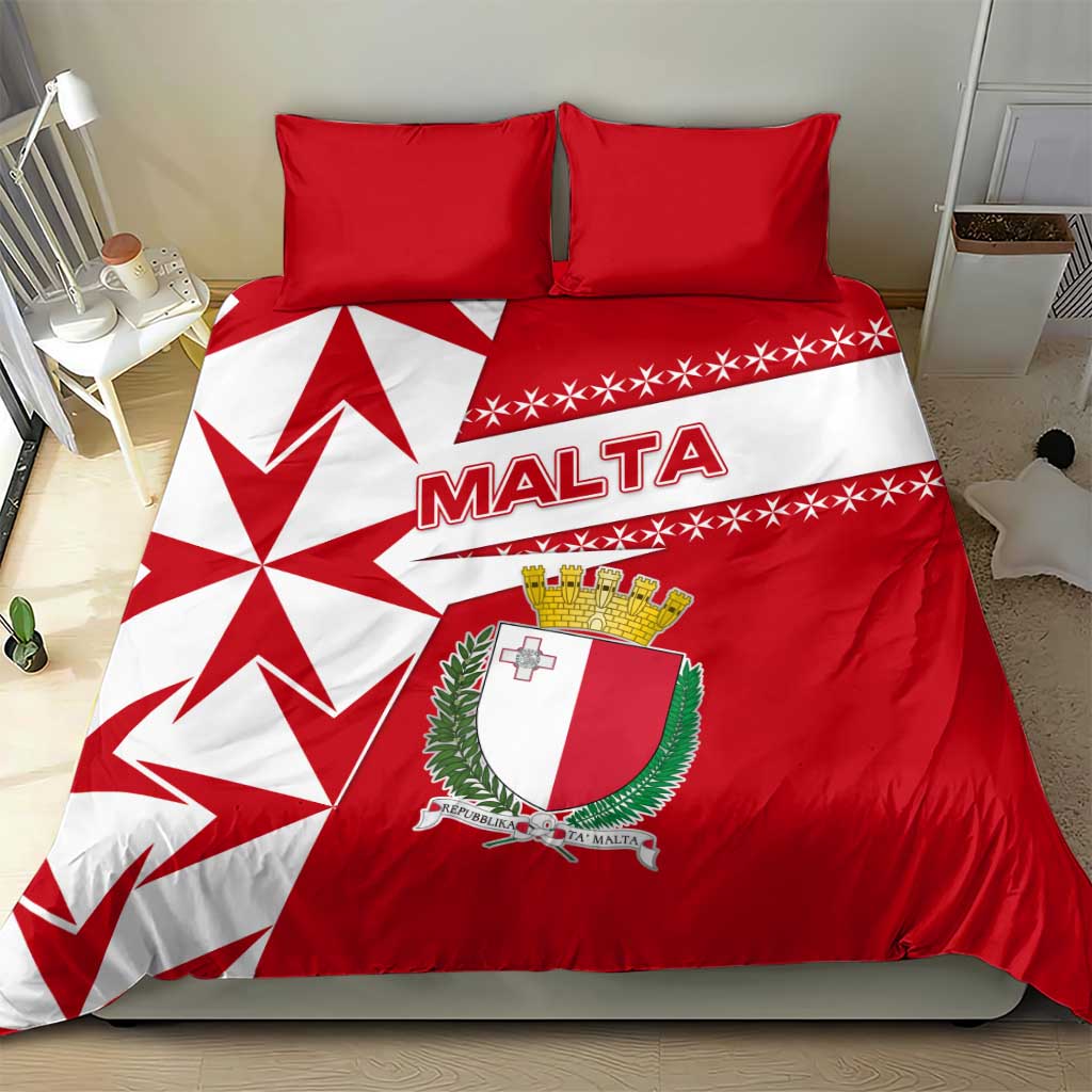 Malta Bedding Set with Red White Starburst Design - Wonder Print Shop