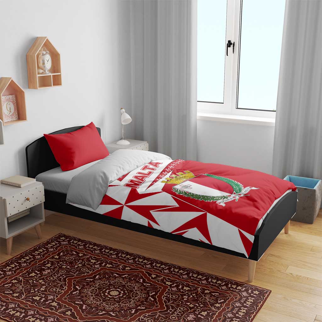 Malta Bedding Set with Red White Starburst Design - Wonder Print Shop