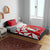 Malta Bedding Set with Red White Starburst Design - Wonder Print Shop