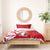 Malta Bedding Set with Red White Starburst Design - Wonder Print Shop