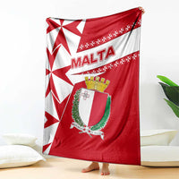 Malta Blanket with Red White Starburst Design - Wonder Print Shop