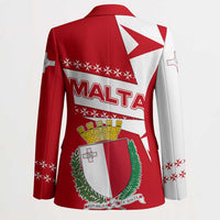 Malta Blazer with Red White Starburst Design - Wonder Print Shop