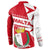 Malta Button Sweatshirt with Red White Starburst Design - Wonder Print Shop