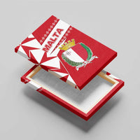 Malta Canvas Wall Art with Red White Starburst Design - Wonder Print Shop
