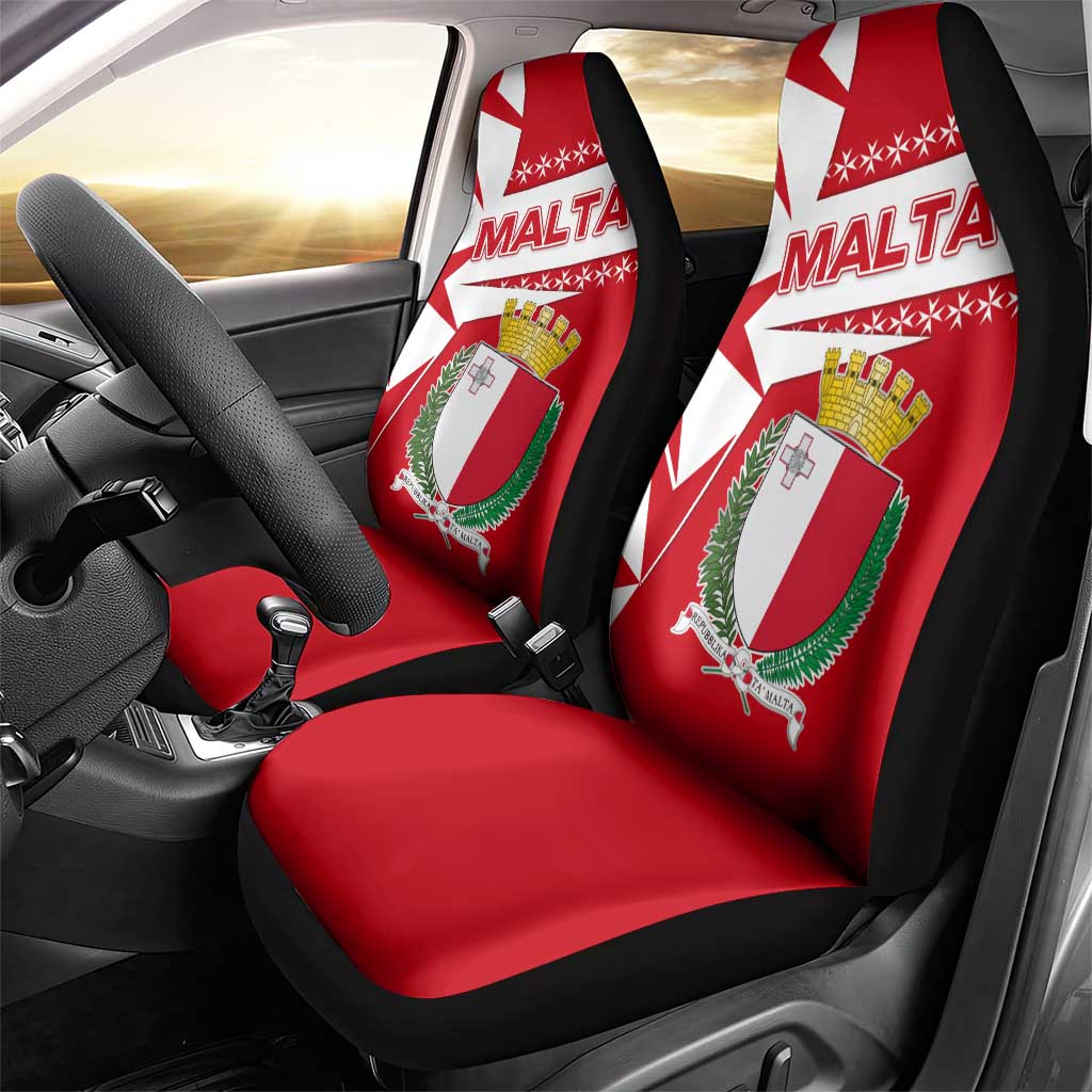 Malta Car Seat Cover with Red White Starburst Design - Wonder Print Shop
