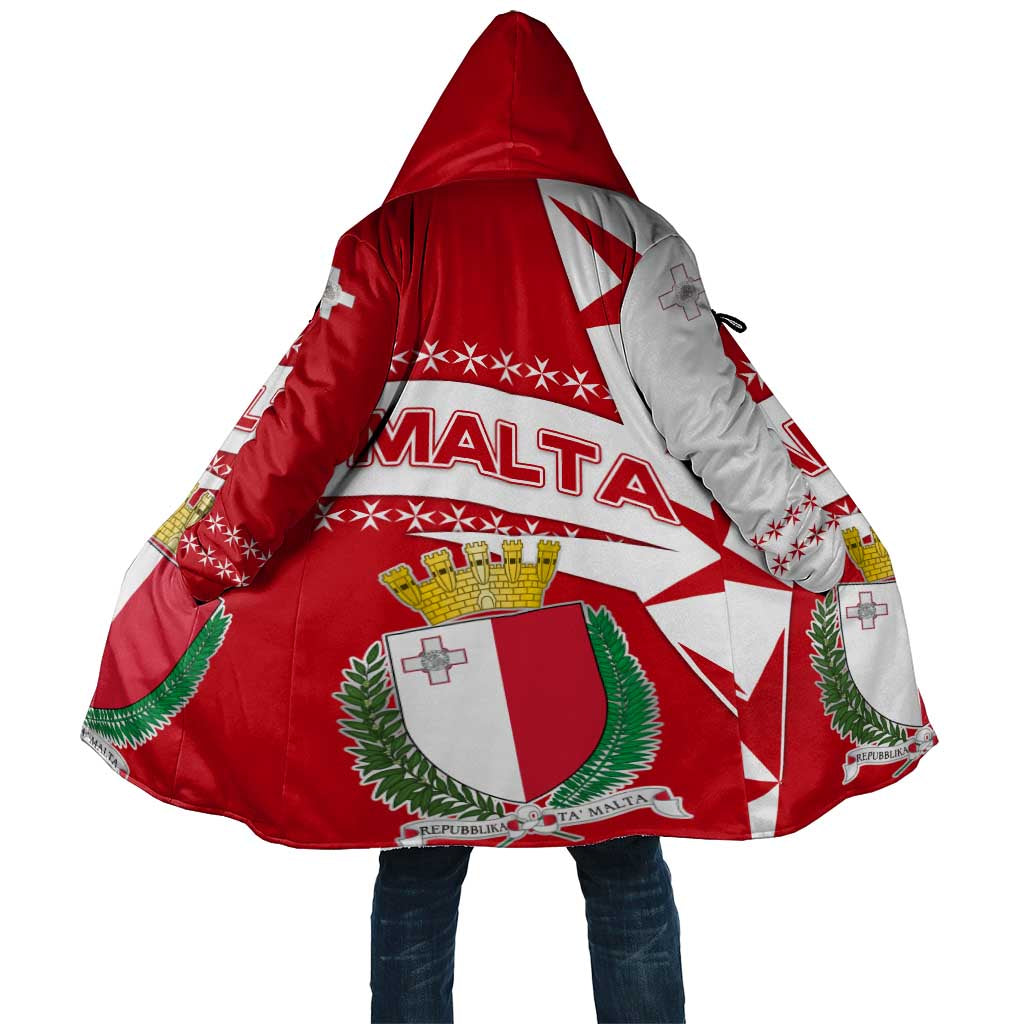 Malta Cloak with Red White Starburst Design - Wonder Print Shop