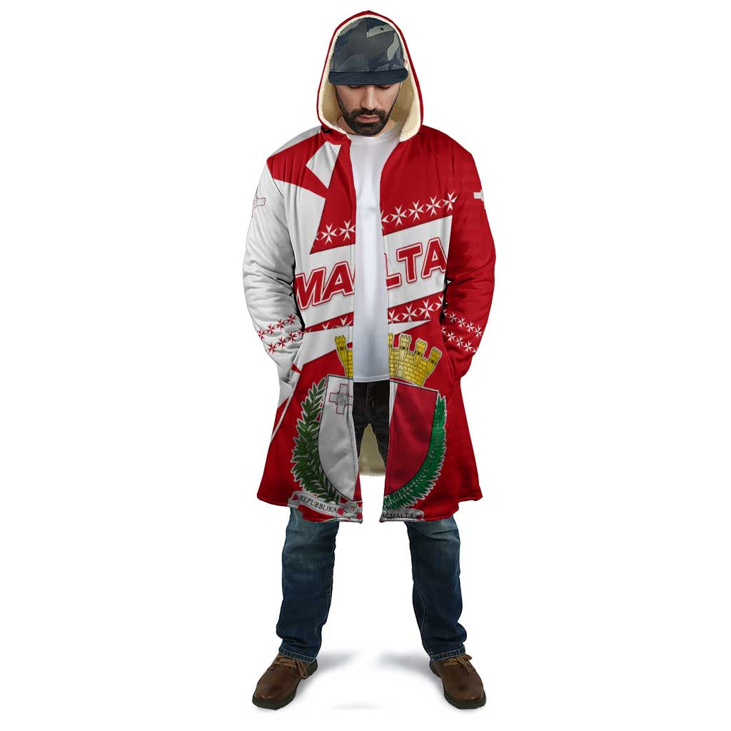 Malta Cloak with Red White Starburst Design - Wonder Print Shop