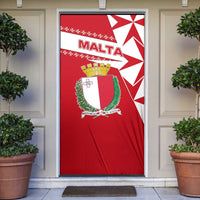 Malta Door Cover with Red White Starburst Design - Wonder Print Shop