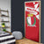 Malta Door Cover with Red White Starburst Design - Wonder Print Shop