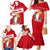 Malta Family Matching Mermaid Dress and Hawaiian Shirt with Red White Starburst Design - Wonder Print Shop
