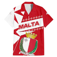 Malta Family Matching Mermaid Dress and Hawaiian Shirt with Red White Starburst Design - Wonder Print Shop