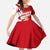 Malta Family Matching Short Sleeve Bodycon Dress and Hawaiian Shirt with Red White Starburst Design - Wonder Print Shop