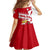 Malta Family Matching Short Sleeve Bodycon Dress and Hawaiian Shirt with Red White Starburst Design - Wonder Print Shop