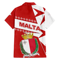 Malta Family Matching Short Sleeve Bodycon Dress and Hawaiian Shirt with Red White Starburst Design - Wonder Print Shop