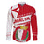 Malta Family Matching Short Sleeve Bodycon Dress and Hawaiian Shirt with Red White Starburst Design - Wonder Print Shop