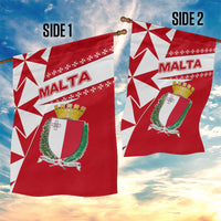 Malta Garden Flag with Red White Starburst Design - Wonder Print Shop