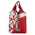 Malta Grocery Bag with Red White Starburst Design - Wonder Print Shop
