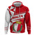 Malta Hoodie with Red White Starburst Design - Wonder Print Shop