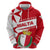 Malta Hoodie with Red White Starburst Design - Wonder Print Shop