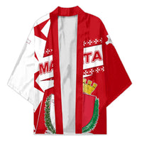 Malta Kimono with Red White Starburst Design - Wonder Print Shop