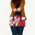 Malta Leather Bag with Red White Starburst Design - Wonder Print Shop