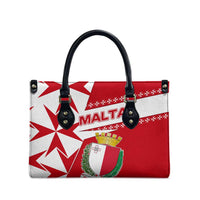 Malta Leather Bag with Red White Starburst Design - Wonder Print Shop