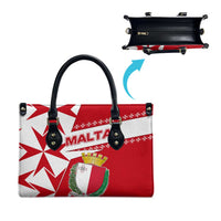Malta Leather Bag with Red White Starburst Design - Wonder Print Shop